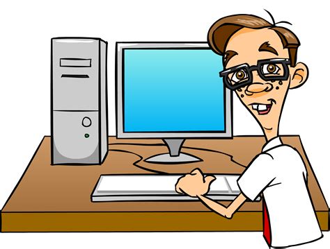 Computer Geek Cartoon Clipart Geek Nerd Clip Art Infinity Symbol Png