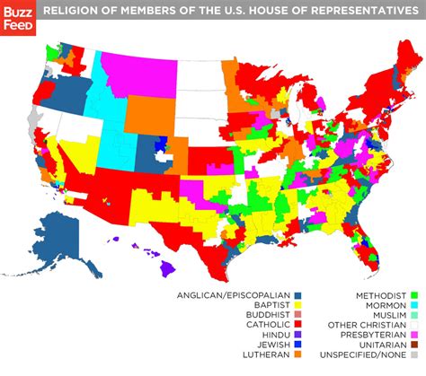Religion Map Of Congress Members Shows The Diversity Of