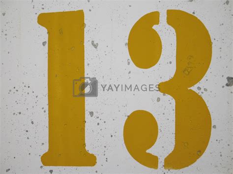Royalty Free Image Number 13 Yellow Sign By Mmm