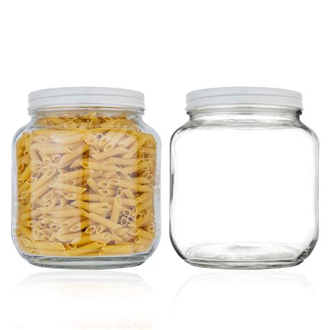 Buy Half Gallon Mason Jar Wide Mouth With Airtight Metal Lid Safe For