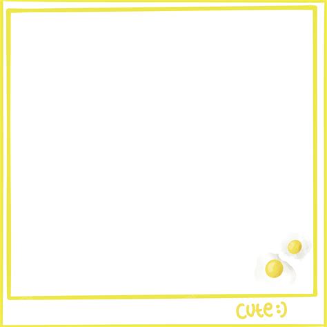 Yellow White Frame With Some Eggs Yellow Eggs Yellow Egg Png