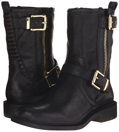 Vince Camuto Womens Roadell Motorcycle Boot Black 55 M
