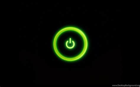 Xbox 360 Green Light Power Button Hd Desktop Wallpapers Desktop Background