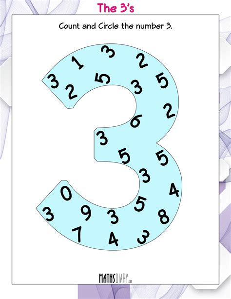 Count And Circle The Numbers Math Worksheets