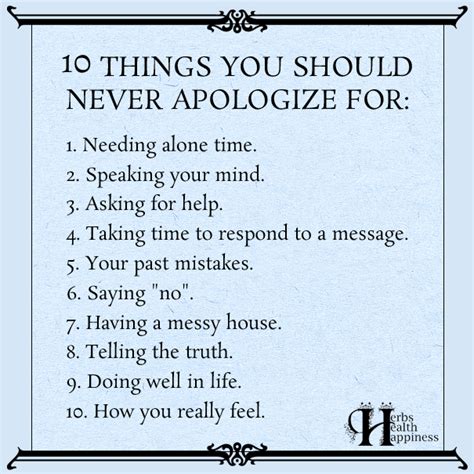 10 Things You Should Never Apologize For ø Eminently Quotable