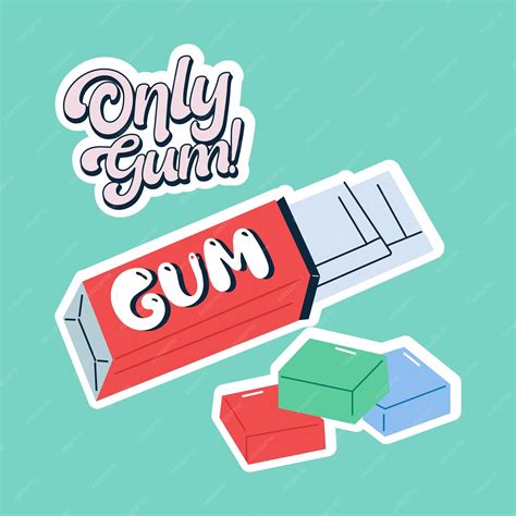 Premium Vector Set Cartoon Illustrations Of Chewing Gum Cartoon