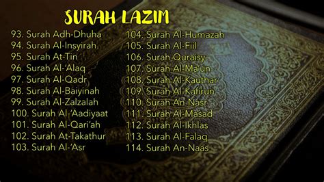 Info Senarai Surah Dalam Al Quran Hot Sex Picture
