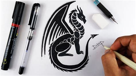 20 powerful dragon tattoo for men the trend spotter. How to draw a DRAGON TATTOO Step by Step EASY Drawing for ...