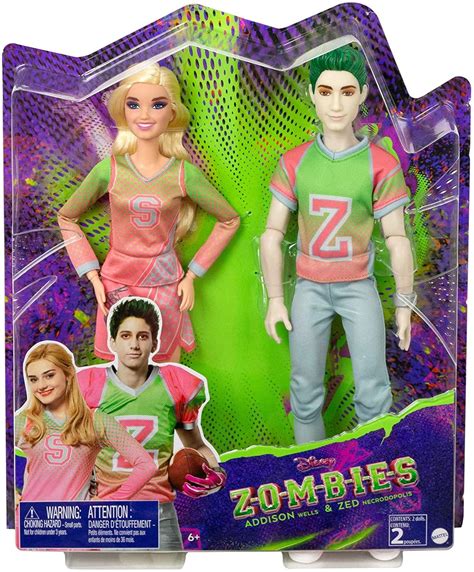 Buy Zombies Disney 2 Pack Addison Cheerleader And Zed Football Player