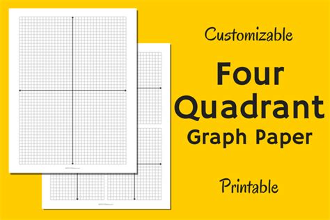 Four Quadrant Graph Paper Printable Graph Paper Graph Paper Paper