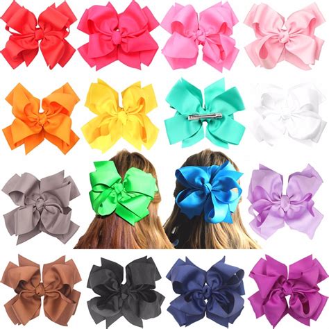 Pcs Big Hair Bows Clips For Girls Inches Huge Large Double Deck Bow