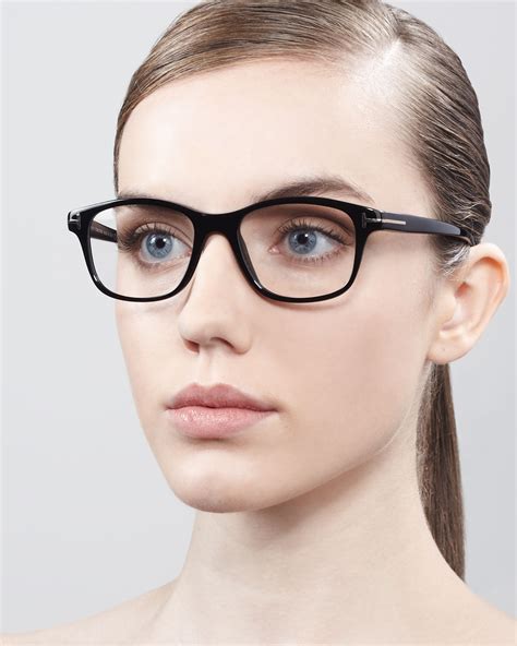 lyst tom ford womens unisex semirounded square fashion glasses shiny