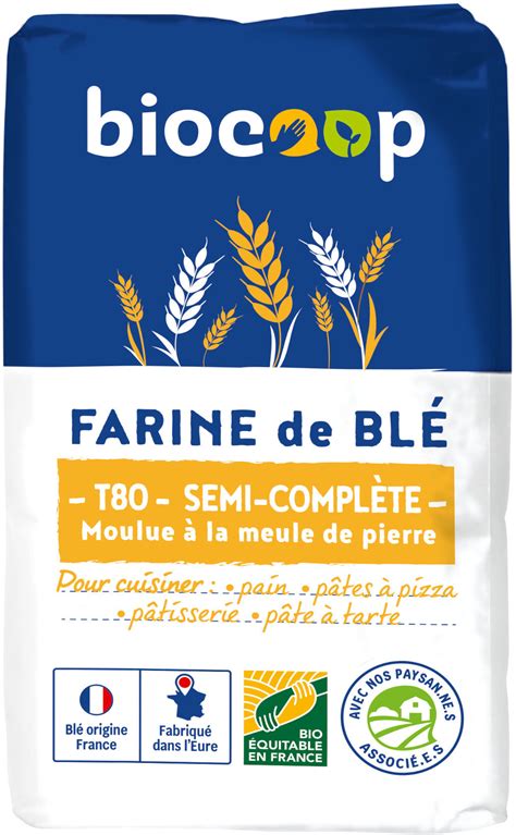 Farine de blé T80 Biocoop 1 kg