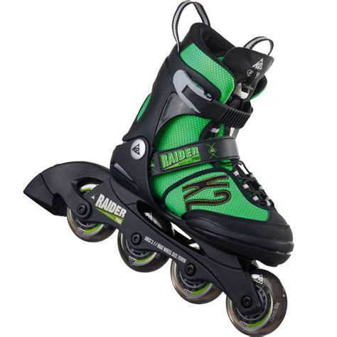 Mit kleineren rollen lassen sich die skates dagegen viel besser beherrschen. K2 Raider Pro Junior Inline Skates 30A0218 - Green | Fun ...