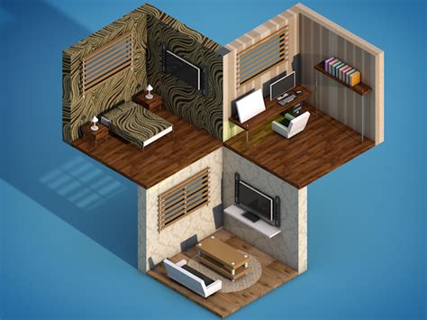 Isometric Rooms On Behance