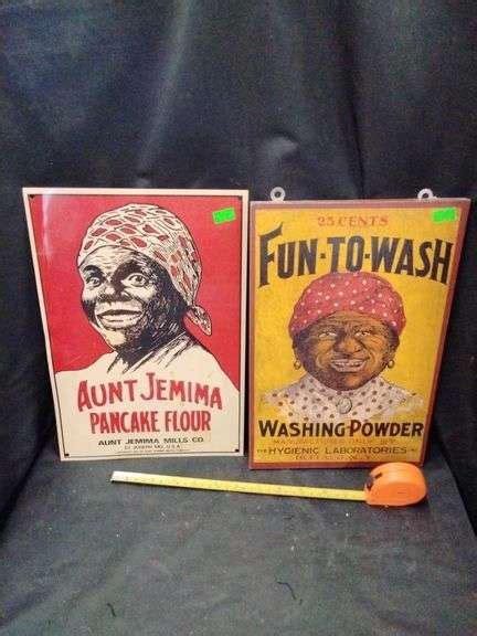 aunt jemima metal sign and wood black americana washing powder sign metzger property services llc