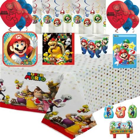 Child Super Mario Party Tableware Decorations Birthday Supplies Luigi