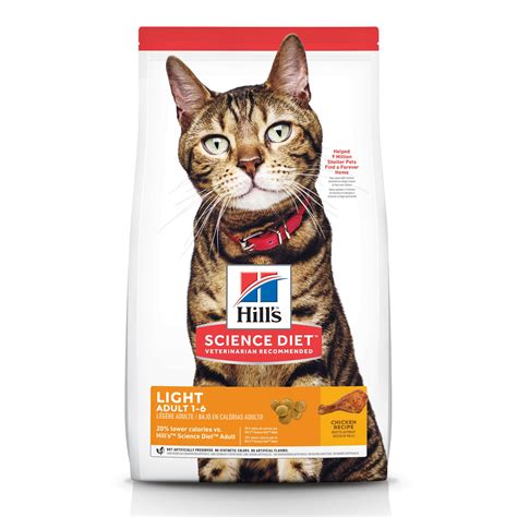 The wet and dry pet food that hill's produces includes option for pets with special diets and discerning tastes. Hill's Science Diet Adult Light Chicken Recipe Dry Cat ...