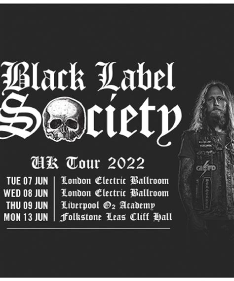 Black Label Society Uk Tour 2022 13 June 2022 The Leas Cliff Hall Event Gig Details