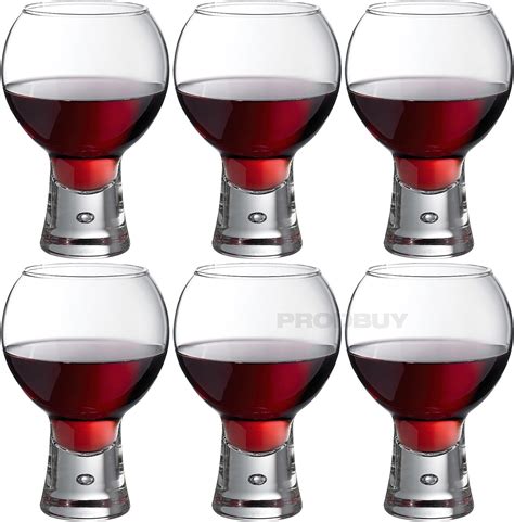 Prodbuy Limited Set Of 6 54cl Thick Stem Modern Wine Glasses Uk Kitchen And Home