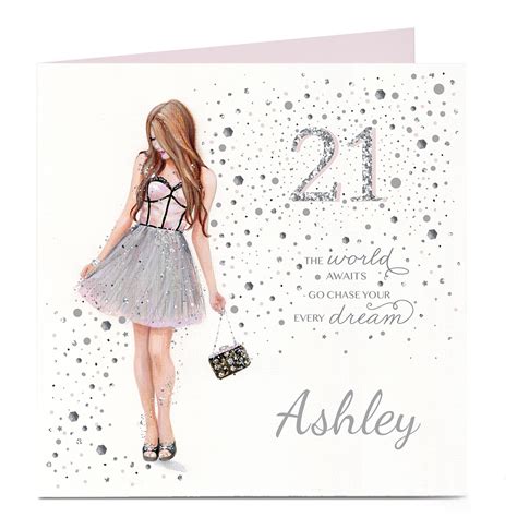 Buy Personalised 21st Birthday Card Chase Your Every Dream For Gbp 3