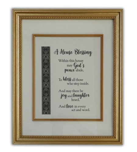 House Blessing Wall Plaque In Gold Frame Boxed 35496 Home