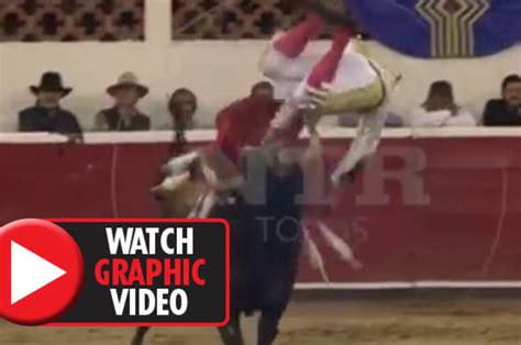 Video Blood Soaked Matador Gored In Genitals By Bull In Mexico Daily