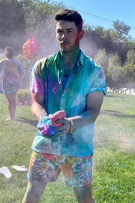 Priyanka Chopra And Nick Jonas Celebrate A Messy Colorful Holi