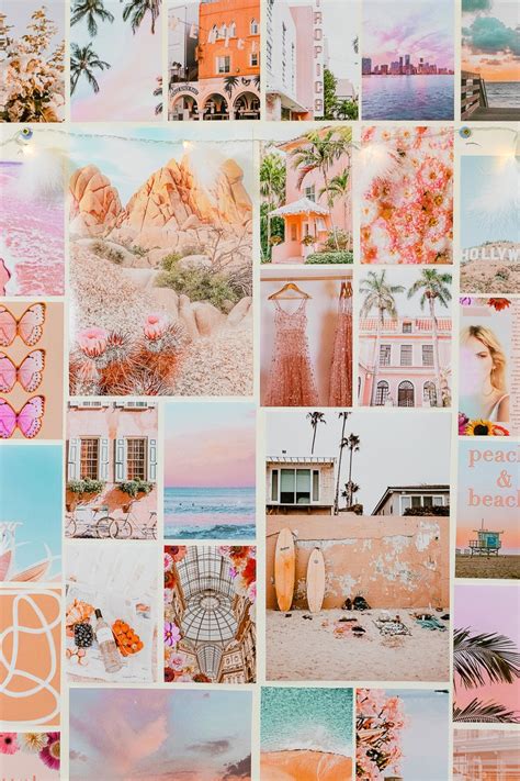 Soft Pink Collage Kit Prints For Collage Pink Aesthetic Wall