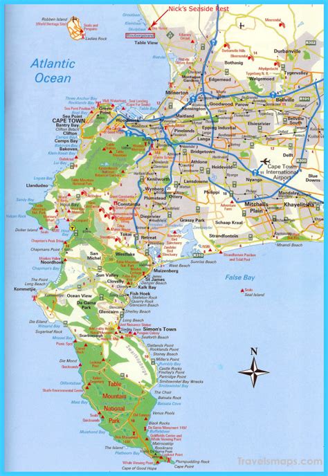Map Of Cape Town Travelsmaps Com