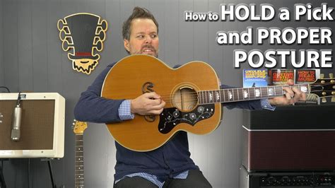 The overlooked truth is that there are as many picking techniques as the first step is to get your hand in a good position to hold a pick. How to Hold the Guitar Pick and Proper Guitar Posture - YouTube