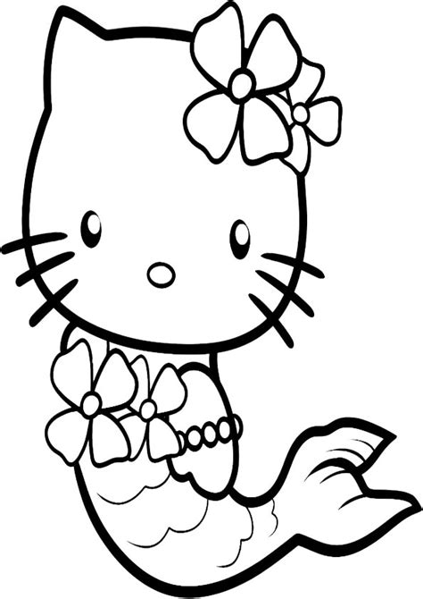 Schon hello kitty begeisterte kleinkinder erzielen über ein hello kitty ausmalbild geburtstag freuen sich jubilare bis ins hohe alter. meerjungfrauen-3 | Ausmalbilder Hello Kitty