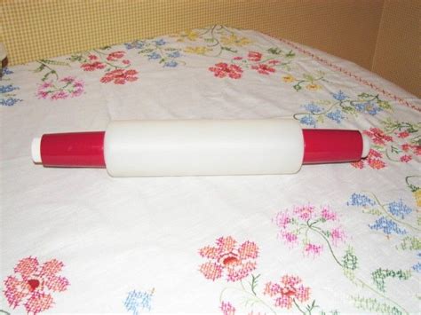 Vintage Tupperware Rolling Pin With Red Handles For Sale In My Store