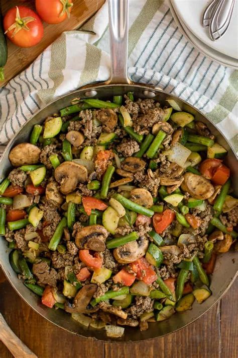 Garden Vegetable Beef Skillet Recipe Simply Stacie Dinner With