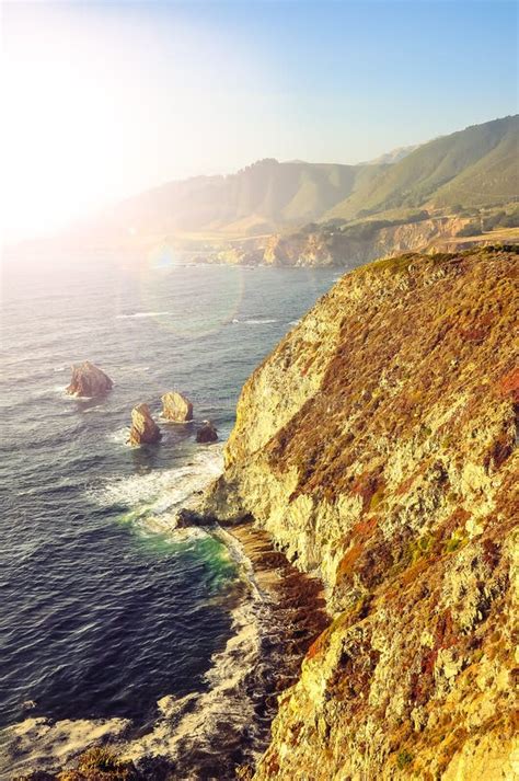 Wild Ocean Coastline Big Sur California Usa Stock Photo Image Of