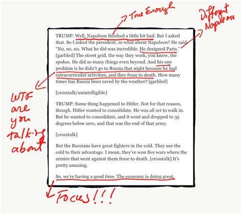 The Times Interview Annotated Talking Points Memo