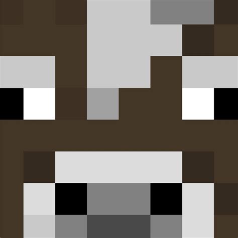 Minecraft Cow Head Pattern Crew