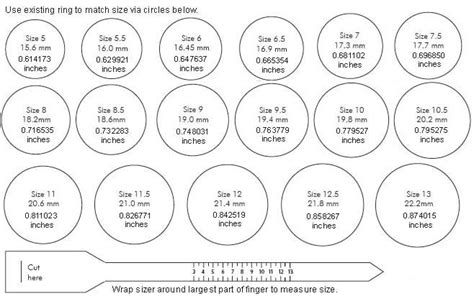 Ring Sizer Best Engagement Rings Engagement Ring Sizes Compare And Contrast Chart Ring Sizes