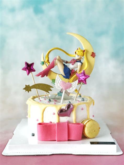 Moon Sailor Moon Cake Sailor Moon Cakes Sailor Moon Birthday Anime Cake