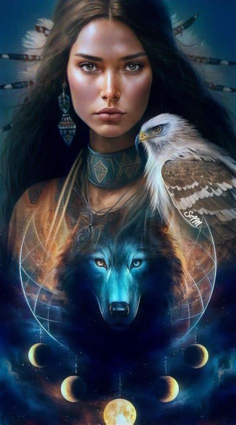 Fantasy Wolf Fantasy Female Warrior Fantasy Art Women Beautiful Fantasy Art American Indian