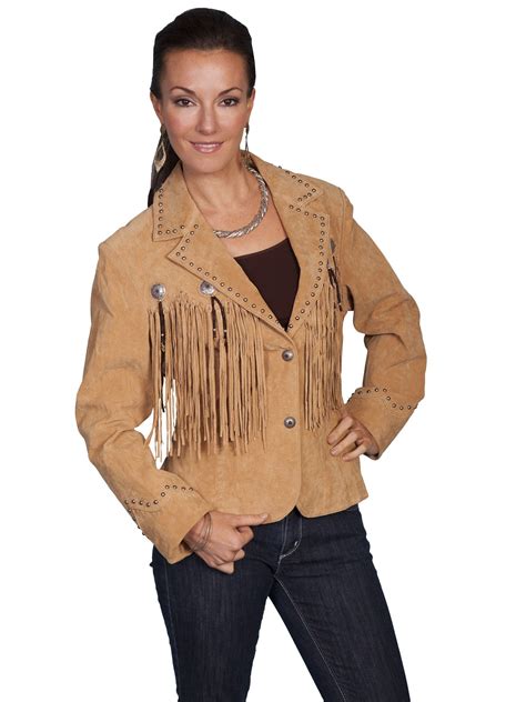 Scully® Ladies Suede Fringe Western Concho Jacket Western Riding