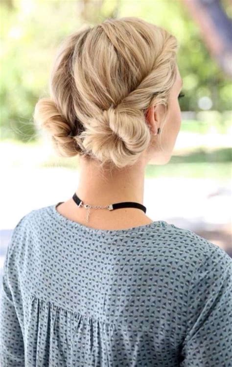 79 Stylish And Chic Easy Bun Hairstyles For Short Hair For Bridesmaids Stunning And Glamour