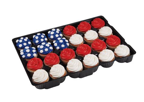 H E B Bakery White And Chocolate American Flag Cupcakes Shop Standard