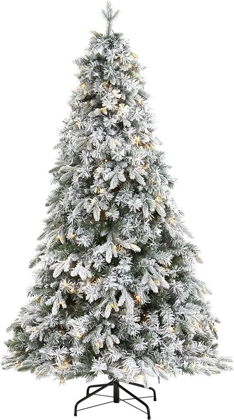 6ft Flocked Vermont Mixed Pine Artificial Christmas Tree
