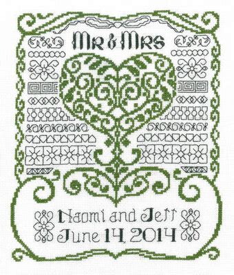 Free wedding cross stitch pattern. Long Dog Samplers Wedding - Cross Stitch Pattern ...