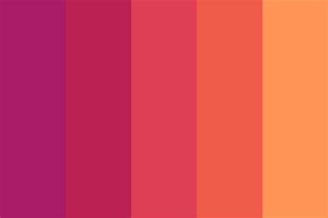 Typical Sunset Color Palette Sunset Color Palette Sunset Colors