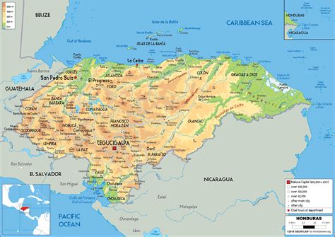 Mapa Fisico De Honduras