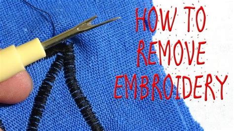 Remove Embroidery Stitches With Out Damaging You Fabric How To Remove