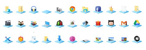 Windows10 Libraries Icons — большой набор иконок для библиотек