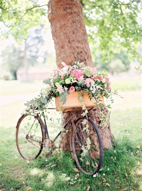 Wedding Bicycle Floral Basket Bike Decorations Wedding Decorations